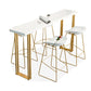 Walnut Solid Wood Bar Table Set 1/2/3/5 Pcs Glam Bar Table and Stools 5 Pieces: Table, 4 Stools Clearhalo 'Bar Furniture' 'furn' 'furn_home_bar_bar_sets' 'Furniture' 'Home Bars & Bar Sets' 'home_bar_bar_sets' 'Kitchen & Dining Furniture' 5780665