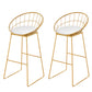 Round 1/2/3/4 Pieces Pub Dining Set Modern Metal Living Room Counter Height Set Gold 30"H Stools (Set of 2) Clearhalo 'Bar Furniture' 'furn' 'furn_home_bar_bar_sets' 'Furniture' 'Home Bars & Bar Sets' 'home_bar_bar_sets' 'Kitchen & Dining Furniture' 5780689