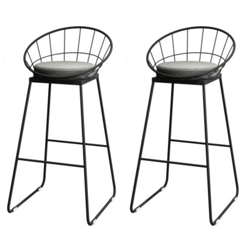 Round 1/2/3/4 Pieces Pub Dining Set Modern Metal Living Room Counter Height Set Black 30"H Stools (Set of 2) Clearhalo 'Bar Furniture' 'furn' 'furn_home_bar_bar_sets' 'Furniture' 'Home Bars & Bar Sets' 'home_bar_bar_sets' 'Kitchen & Dining Furniture' 5780690