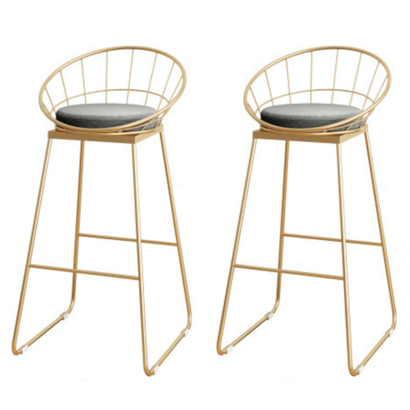 Round 1/2/3/4 Pieces Pub Dining Set Modern Metal Living Room Counter Height Set Grey 30"H Stools (Set of 2) Clearhalo 'Bar Furniture' 'furn' 'furn_home_bar_bar_sets' 'Furniture' 'Home Bars & Bar Sets' 'home_bar_bar_sets' 'Kitchen & Dining Furniture' 5780693