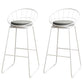 Round 1/2/3/4 Pieces Pub Dining Set Modern Metal Living Room Counter Height Set White 30"H Stools (Set of 2) Clearhalo 'Bar Furniture' 'furn' 'furn_home_bar_bar_sets' 'Furniture' 'Home Bars & Bar Sets' 'home_bar_bar_sets' 'Kitchen & Dining Furniture' 5780694