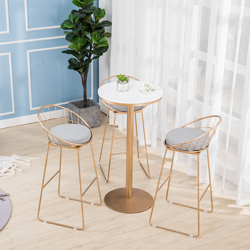 Round 1/2/3/4 Pieces Pub Dining Set Modern Metal Living Room Counter Height Set Clearhalo 'Bar Furniture' 'furn' 'furn_home_bar_bar_sets' 'Furniture' 'Home Bars & Bar Sets' 'home_bar_bar_sets' 'Kitchen & Dining Furniture' 5780695