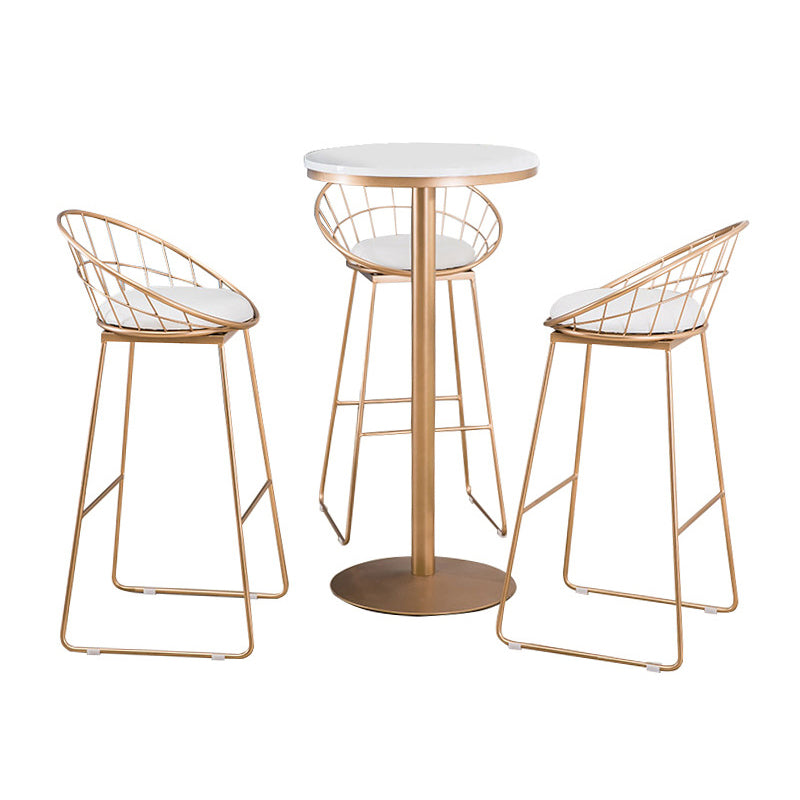Round 1/2/3/4 Pieces Pub Dining Set Modern Metal Living Room Counter Height Set Clearhalo 'Bar Furniture' 'furn' 'furn_home_bar_bar_sets' 'Furniture' 'Home Bars & Bar Sets' 'home_bar_bar_sets' 'Kitchen & Dining Furniture' 5780697