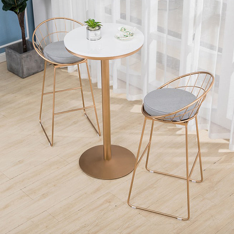 Round 1/2/3/4 Pieces Pub Dining Set Modern Metal Living Room Counter Height Set 3 Pieces: Table, 2 Gray Stools Clearhalo 'Bar Furniture' 'furn' 'furn_home_bar_bar_sets' 'Furniture' 'Home Bars & Bar Sets' 'home_bar_bar_sets' 'Kitchen & Dining Furniture' 5780704