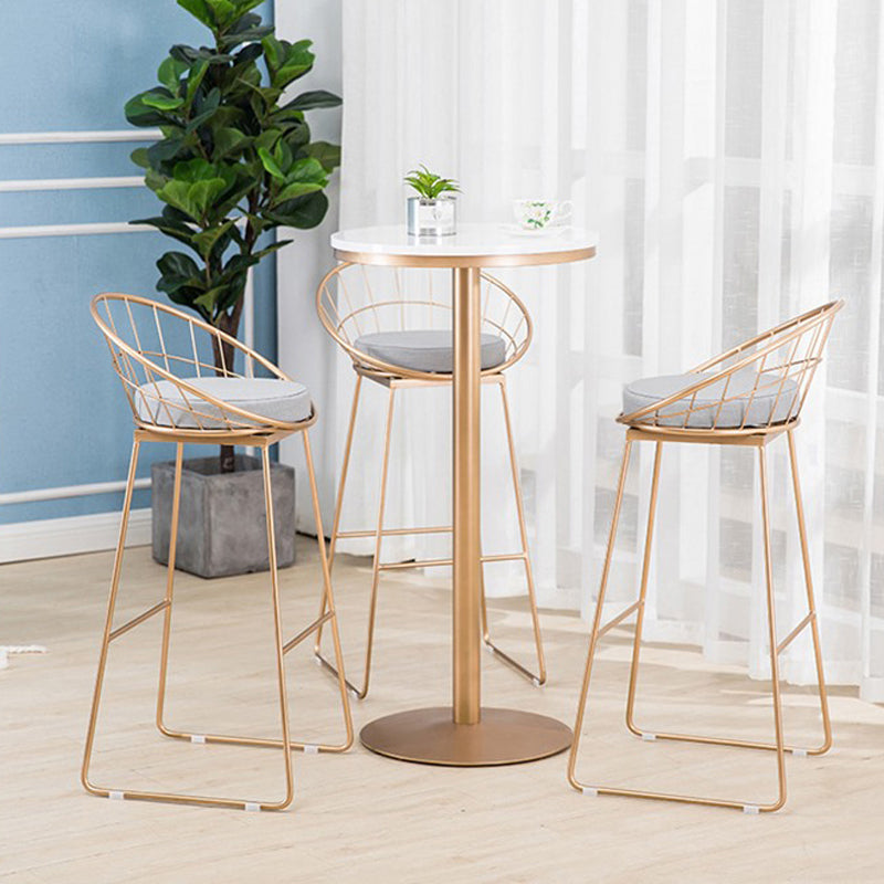 Round 1/2/3/4 Pieces Pub Dining Set Modern Metal Living Room Counter Height Set Clearhalo 'Bar Furniture' 'furn' 'furn_home_bar_bar_sets' 'Furniture' 'Home Bars & Bar Sets' 'home_bar_bar_sets' 'Kitchen & Dining Furniture' 5780706