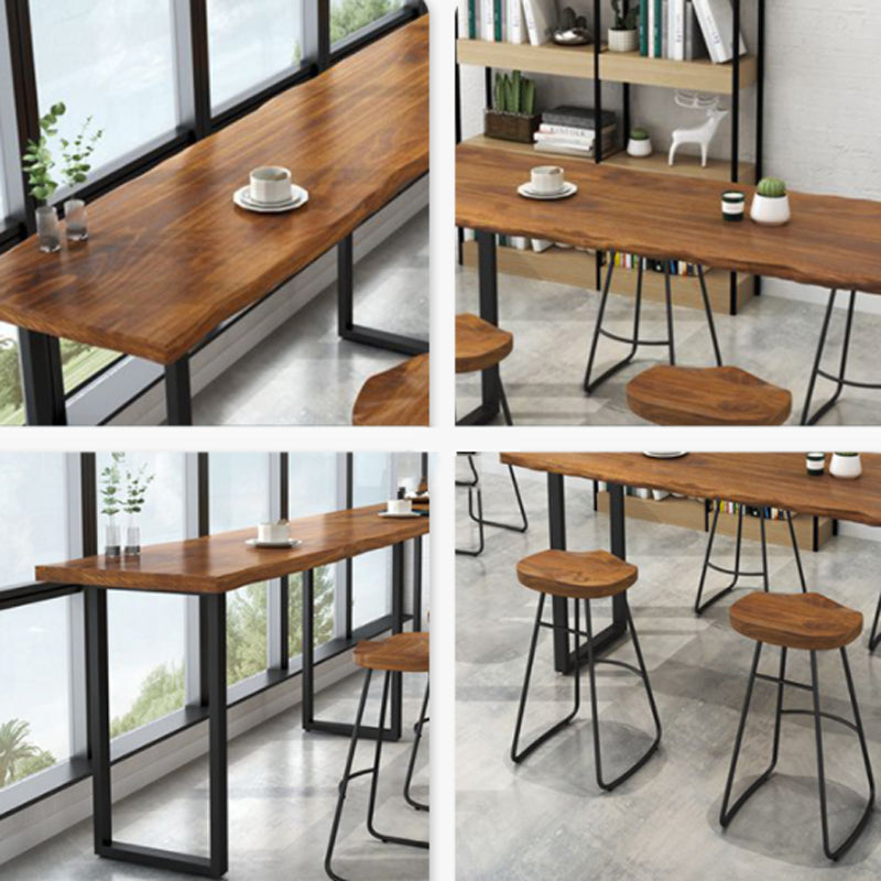 Industriële rechthoekige bartafelset 1/4-delige bartafel voor binnen