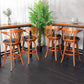 Industrial 1/2/3 Pieces Round Bar Table Set Solid Wood Bar Table Set for Home Use