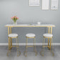 Rectangle Artificial Marble Bar Table Set Luxurious 1/2/3/4/5/7 Pieces Counter Table Set