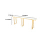 Rectangle Artificial Marble Bar Table Set Luxurious 1/2/3/4/5/7 Pieces Counter Table Set