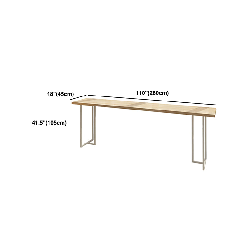 Rectangular Solid Wood Bar Table Set 1/5/6 Pieces Counter Table with Backless Stools Clearhalo 'Bar Furniture' 'furn' 'furn_home_bar_bar_sets' 'Furniture' 'Home Bars & Bar Sets' 'home_bar_bar_sets' 'Kitchen & Dining Furniture' 5780856