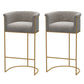 Glam Bar Set 1/2/4/7 Pcs Marble Bar Table with Upholstered Stools Grey 30"H Stools (Set of 2) Clearhalo 'Bar Furniture' 'furn' 'furn_home_bar_bar_sets' 'Furniture' 'Home Bars & Bar Sets' 'home_bar_bar_sets' 'Kitchen & Dining Furniture' 5780860