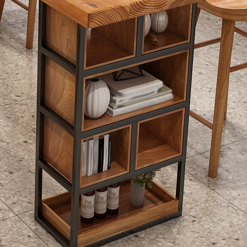 Contemporary Rectangle Bar Table Set 1/2/4/7 Pcs Solid Wood Bar Table and Bar Stools Clearhalo 'Bar Furniture' 'furn' 'furn_home_bar_bar_sets' 'Furniture' 'Home Bars & Bar Sets' 'home_bar_bar_sets' 'Kitchen & Dining Furniture' 5780893