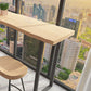 Ensemble de Table de Bar rectangulaire en bois massif, Table de comptoir 1/5/9 pièces avec tabourets sans dossier