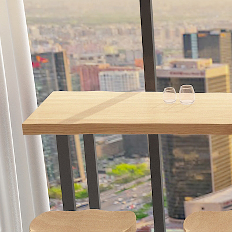 Ensemble de Table de Bar rectangulaire en bois massif, Table de comptoir 1/5/9 pièces avec tabourets sans dossier