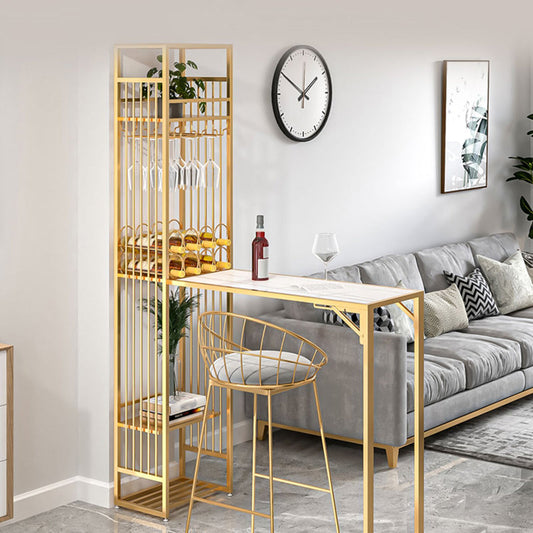 Glam -Faltstangen -Tisch -Set 1/2 PCS -Stabentisch und Stangenhocker mit Metallrahmen