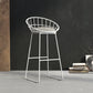 Glam opklapbare bartafelset 1/2-delige bartafel en barkrukken met metalen frame