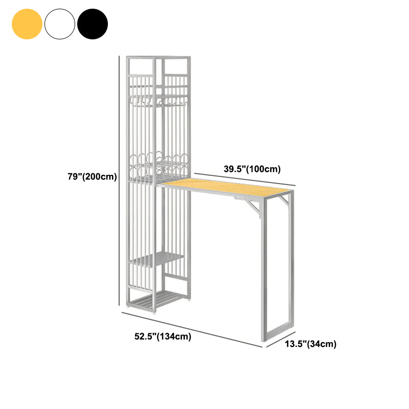 Glam opklapbare bartafelset 1/2-delige bartafel en barkrukken met metalen frame