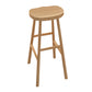 Juego de mesa de bar rectangular de madera maciza, mesa de mostrador de 1/5 piezas con taburetes sin respaldo