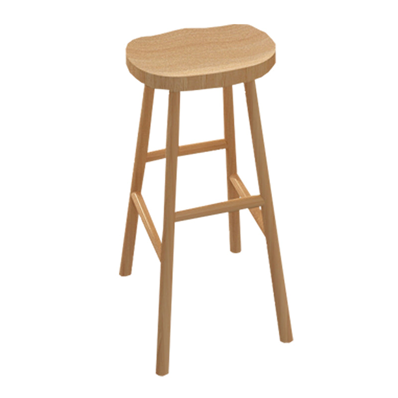 Juego de mesa de bar rectangular de madera maciza, mesa de mostrador de 1/5 piezas con taburetes sin respaldo