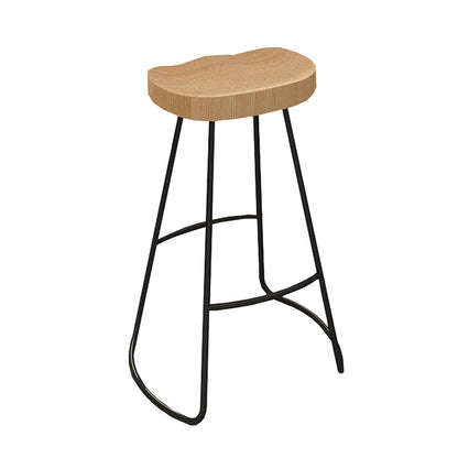 Juego de mesa de bar rectangular de madera maciza, mesa de mostrador de 1/5 piezas con taburetes sin respaldo