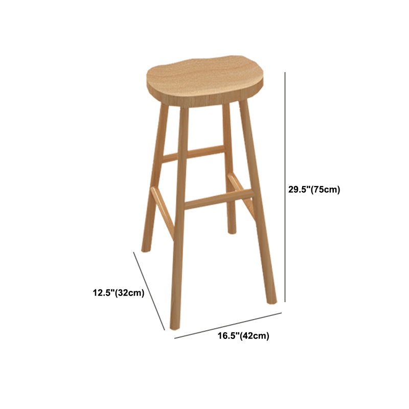 Juego de mesa de bar rectangular de madera maciza, mesa de mostrador de 1/5 piezas con taburetes sin respaldo