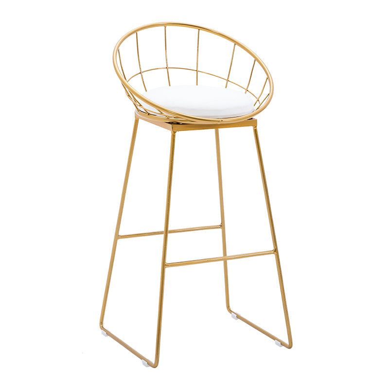 Glam 1/4/7 Pieces Bar Table Set Rectangle Stone Counter Table with High Stools for Cafe White 30"H Stool (Single) Clearhalo 'Bar Furniture' 'furn' 'furn_home_bar_bar_sets' 'Furniture' 'Home Bars & Bar Sets' 'home_bar_bar_sets' 'Kitchen & Dining Furniture' 5781000