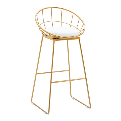 Glam 1/4/7 Pieces Bar Table Set Rectangle Stone Counter Table with High Stools for Cafe White 30"H Stool (Single) Clearhalo 'Bar Furniture' 'furn' 'furn_home_bar_bar_sets' 'Furniture' 'Home Bars & Bar Sets' 'home_bar_bar_sets' 'Kitchen & Dining Furniture' 5781000