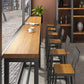 Set tavolo da bar moderno da 1/7 pezzi Tavolo da bancone rettangolare in legno di pino con sgabelli alti per bar