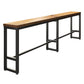 Set tavolo da bar moderno da 1/7 pezzi Tavolo da bancone rettangolare in legno di pino con sgabelli alti per bar
