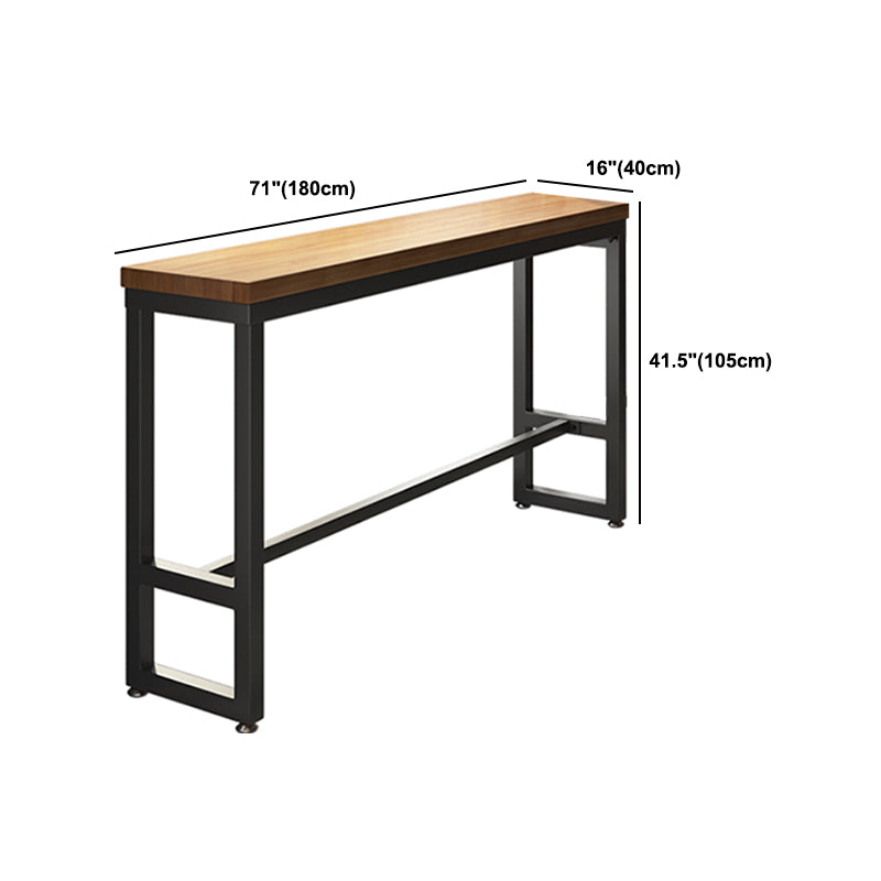 Set tavolo da bar moderno da 1/7 pezzi Tavolo da bancone rettangolare in legno di pino con sgabelli alti per bar