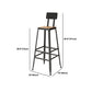 Set tavolo da bar moderno da 1/7 pezzi Tavolo da bancone rettangolare in legno di pino con sgabelli alti per bar