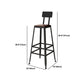 Set tavolo da bar moderno da 1/7 pezzi Tavolo da bancone rettangolare in legno di pino con sgabelli alti per bar