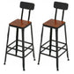 Industrial 1/2/9 Pieces Bar Table Set Rectangle Pine Wood Counter Table with High Stools Brown 30"H Stools (Set of 2) Clearhalo 'Bar Furniture' 'furn' 'furn_home_bar_bar_sets' 'Furniture' 'Home Bars & Bar Sets' 'home_bar_bar_sets' 'Kitchen & Dining Furniture' 5781078