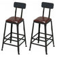 Industrial 1/2/9 Pieces Bar Table Set Rectangle Pine Wood Counter Table with High Stools Light-Brown 26"H Stool (Single) Clearhalo 'Bar Furniture' 'furn' 'furn_home_bar_bar_sets' 'Furniture' 'Home Bars & Bar Sets' 'home_bar_bar_sets' 'Kitchen & Dining Furniture' 5781081