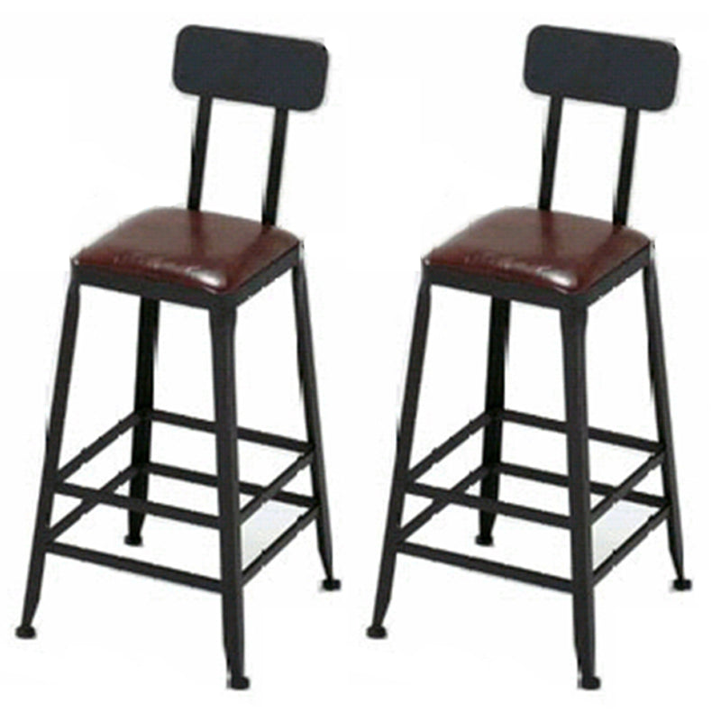 Industrial 1/2/9 Pieces Bar Table Set Rectangle Pine Wood Counter Table with High Stools Light-Brown 26"H Stool (Single) Clearhalo 'Bar Furniture' 'furn' 'furn_home_bar_bar_sets' 'Furniture' 'Home Bars & Bar Sets' 'home_bar_bar_sets' 'Kitchen & Dining Furniture' 5781081