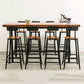 Industrial 1/2/9 Pieces Bar Table Set Rectangle Pine Wood Counter Table with High Stools Clearhalo 'Bar Furniture' 'furn' 'furn_home_bar_bar_sets' 'Furniture' 'Home Bars & Bar Sets' 'home_bar_bar_sets' 'Kitchen & Dining Furniture' 5781090