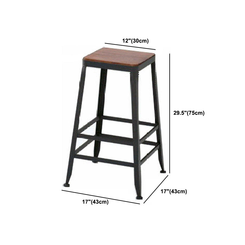 Industrial 1/2/9 Pieces Bar Table Set Rectangle Pine Wood Counter Table with High Stools Clearhalo 'Bar Furniture' 'furn' 'furn_home_bar_bar_sets' 'Furniture' 'Home Bars & Bar Sets' 'home_bar_bar_sets' 'Kitchen & Dining Furniture' 5781109