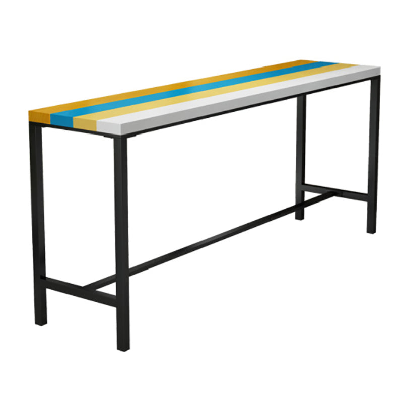 Ensemble de Table de Bar moderne 1/5/9 pièces, Table de comptoir rectangulaire en bois avec tabourets hauts pour café