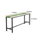 Ensemble de Table de Bar moderne 1/5/9 pièces, Table de comptoir rectangulaire en bois avec tabourets hauts pour café