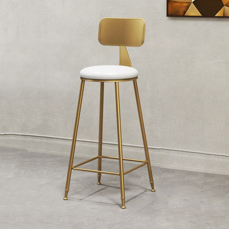 Glam 1/5/7 Pieces Bar Table Set Rectangle Stone Counter Table for Milk Tea Shop White 30"H Stool (Single) Clearhalo 'Bar Furniture' 'furn' 'furn_home_bar_bar_sets' 'Furniture' 'Home Bars & Bar Sets' 'home_bar_bar_sets' 'Kitchen & Dining Furniture' 5781143