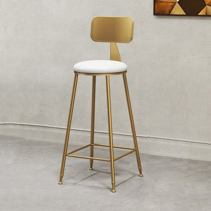 Glam 1/5/7 Pieces Bar Table Set Rectangle Stone Counter Table for Milk Tea Shop White 30"H Stool (Single) Clearhalo 'Bar Furniture' 'furn' 'furn_home_bar_bar_sets' 'Furniture' 'Home Bars & Bar Sets' 'home_bar_bar_sets' 'Kitchen & Dining Furniture' 5781143
