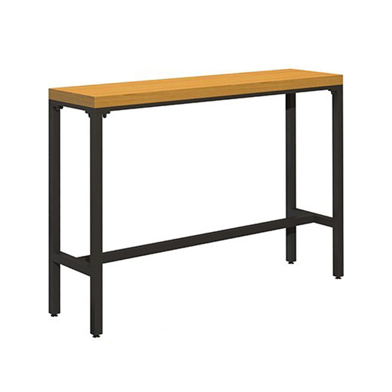 Industrial 1/6/11 Pieces Bar Table Set Rectangle Wood Counter Table with Stools for Cafe Wood 63"L x 16"W Clearhalo 'Bar Furniture' 'furn' 'furn_home_bar_bar_sets' 'Furniture' 'Home Bars & Bar Sets' 'home_bar_bar_sets' 'Kitchen & Dining Furniture' 5781194