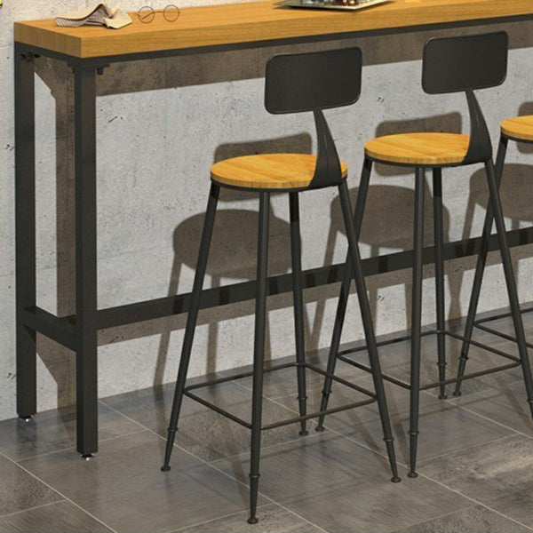 Industrial 1/6/11 Pieces Bar Table Set Rectangle Wood Counter Table with Stools for Cafe Clearhalo 'Bar Furniture' 'furn' 'furn_home_bar_bar_sets' 'Furniture' 'Home Bars & Bar Sets' 'home_bar_bar_sets' 'Kitchen & Dining Furniture' 5781203