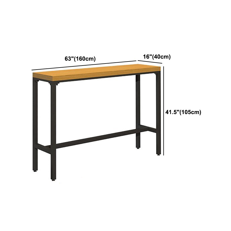 Industrial 1/6/11 Pieces Bar Table Set Rectangle Wood Counter Table with Stools for Cafe Clearhalo 'Bar Furniture' 'furn' 'furn_home_bar_bar_sets' 'Furniture' 'Home Bars & Bar Sets' 'home_bar_bar_sets' 'Kitchen & Dining Furniture' 5781209