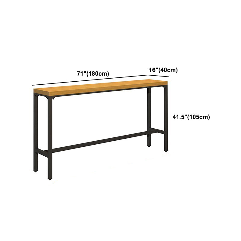 Industrial 1/6/11 Pieces Bar Table Set Rectangle Wood Counter Table with Stools for Cafe Clearhalo 'Bar Furniture' 'furn' 'furn_home_bar_bar_sets' 'Furniture' 'Home Bars & Bar Sets' 'home_bar_bar_sets' 'Kitchen & Dining Furniture' 5781210