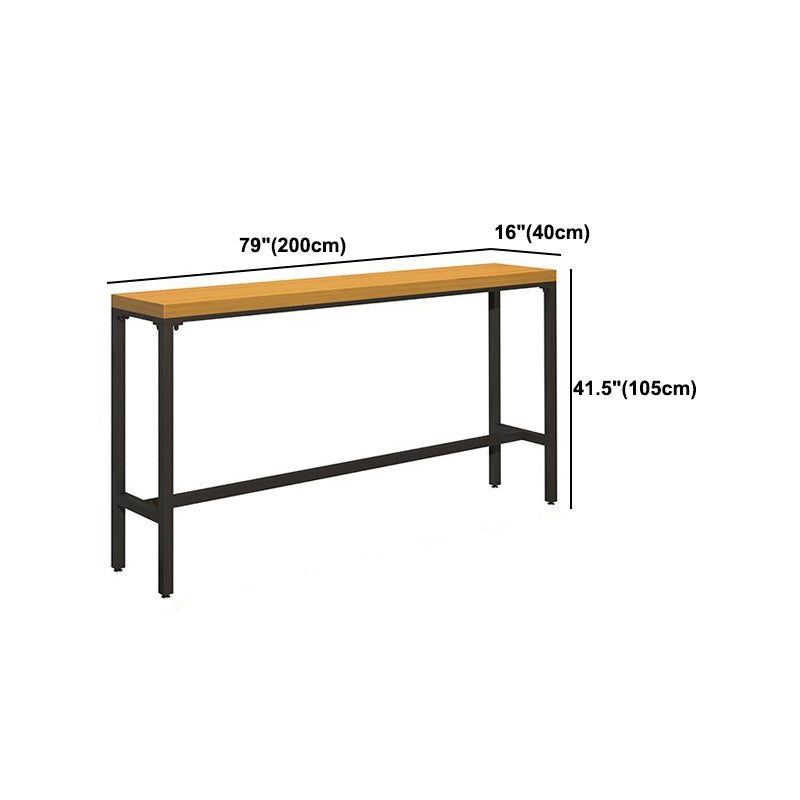 Industrial 1/6/11 Pieces Bar Table Set Rectangle Wood Counter Table with Stools for Cafe Clearhalo 'Bar Furniture' 'furn' 'furn_home_bar_bar_sets' 'Furniture' 'Home Bars & Bar Sets' 'home_bar_bar_sets' 'Kitchen & Dining Furniture' 5781211