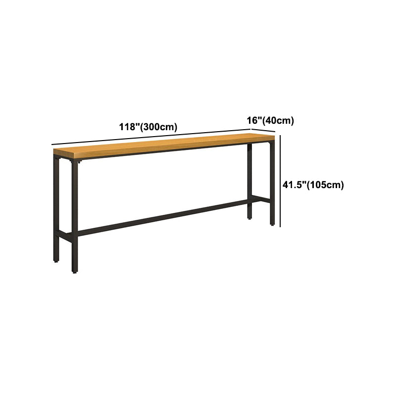 Industrial 1/6/11 Pieces Bar Table Set Rectangle Wood Counter Table with Stools for Cafe Clearhalo 'Bar Furniture' 'furn' 'furn_home_bar_bar_sets' 'Furniture' 'Home Bars & Bar Sets' 'home_bar_bar_sets' 'Kitchen & Dining Furniture' 5781216