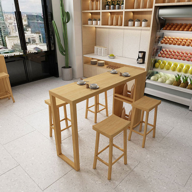 Glam 1/5 Pieces Bar Table Set Rectangle Wood Counter Table for Kitchen Clearhalo 'Bar Furniture' 'furn' 'furn_home_bar_bar_sets' 'Furniture' 'Home Bars & Bar Sets' 'home_bar_bar_sets' 'Kitchen & Dining Furniture' 5781223