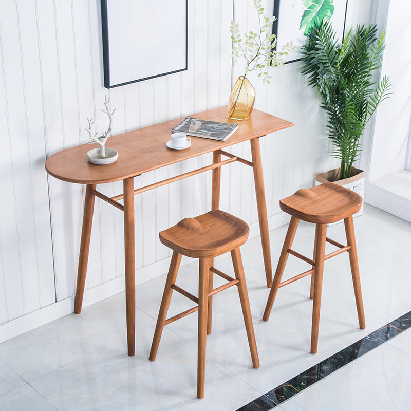 Glam 1/3 Pieces Bar Table Set Rectangle Wooden Counter Table for Home Use Clearhalo 'Bar Furniture' 'furn' 'furn_home_bar_bar_sets' 'Furniture' 'Home Bars & Bar Sets' 'home_bar_bar_sets' 'Kitchen & Dining Furniture' 5781243