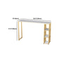 Faux Marble Bar Table Set Glam Rectangle 1/2/3 Pieces Counter Table Clearhalo 'Bar Furniture' 'furn' 'furn_home_bar_bar_sets' 'Furniture' 'Home Bars & Bar Sets' 'home_bar_bar_sets' 'Kitchen & Dining Furniture' 5781401